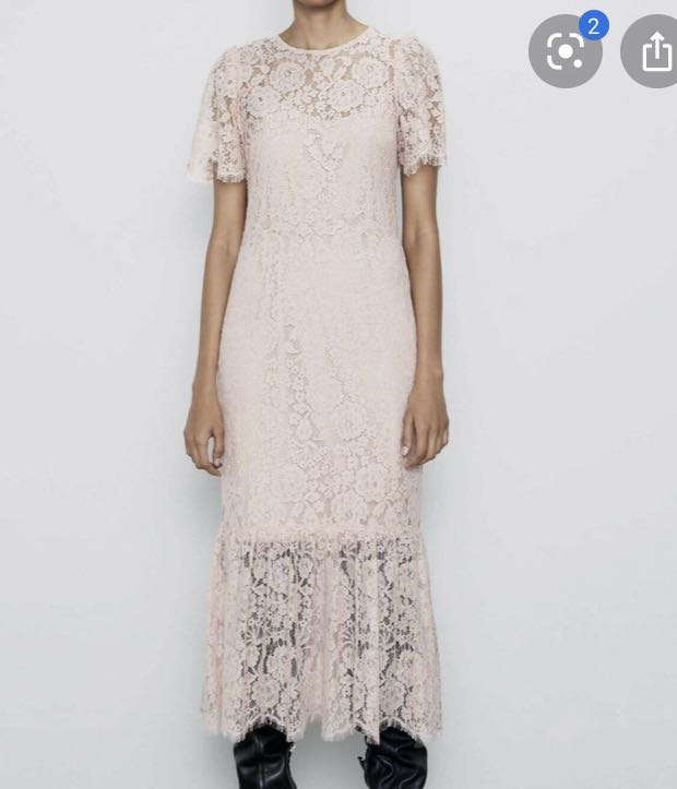 zara long lace dress