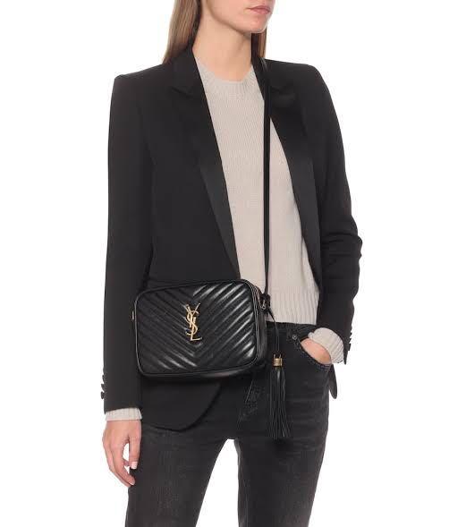 Ysl chevron camera outlet bag