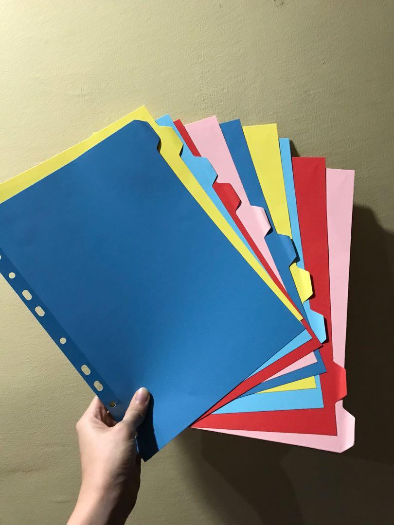 A4 binder divider, Hobbies & Toys, Stationary & Craft, Stationery