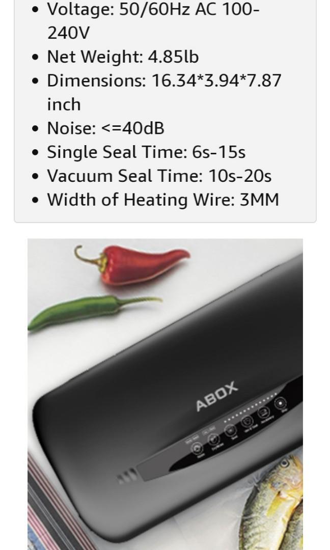 ABOX Heavy Duty Professional Vacuum Food Sealer Sealing Machine Built