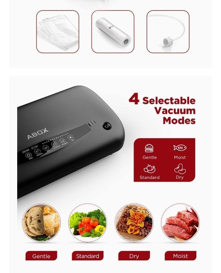 ABOX Heavy Duty Professional Vacuum Food Sealer Sealing Machine Built