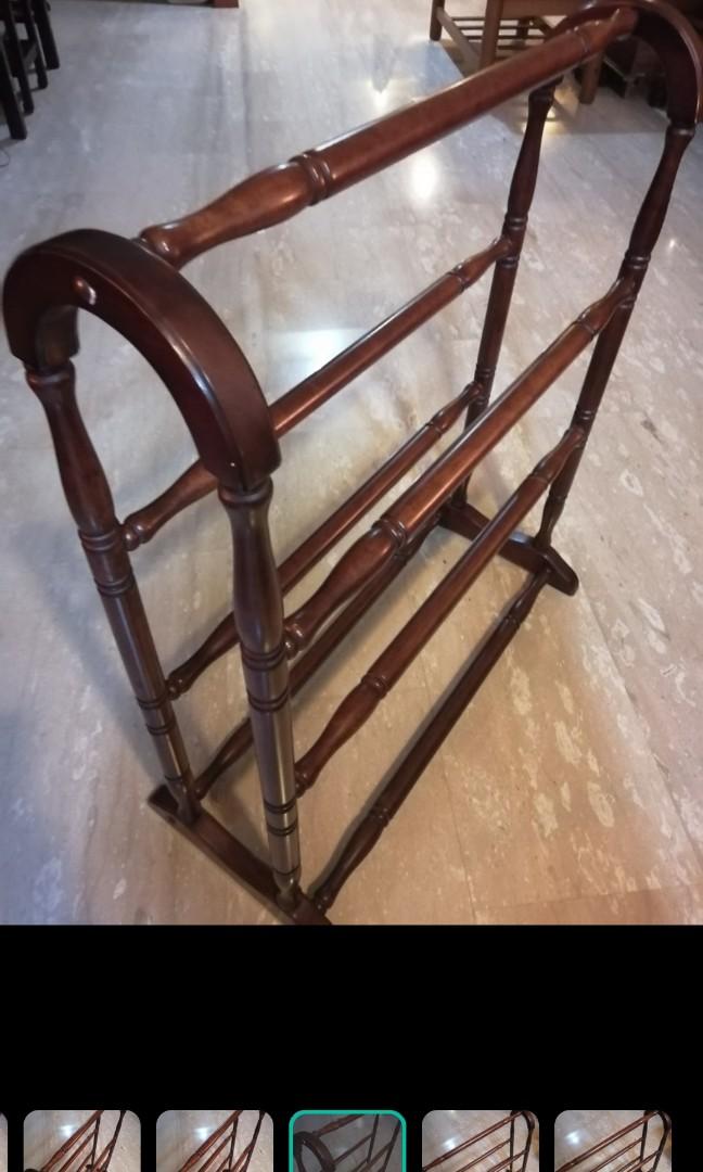 Old wooden clothes rack best sale