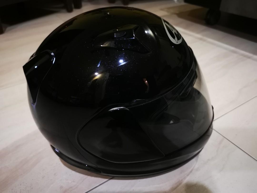 ARAI ASTRO IQ | FULL FACE HELMET | GREAT CONDITION!!! (Category: Motorcycle Accessories) located in Singapore. Submitted by gomofortissimo (Listing ID 1024321774, Image 3). Description: Arai Astro IQ - Metallic Black Full Face helmet Size L Great condition!! Used abt 5 times. Comes wit Arai helmet bag. Kept properly in storage. Selling as no more bike to ride. No scratches. Rubbers all well intact. PM for enquiry. #arai #araihelmet #blackhelmet #