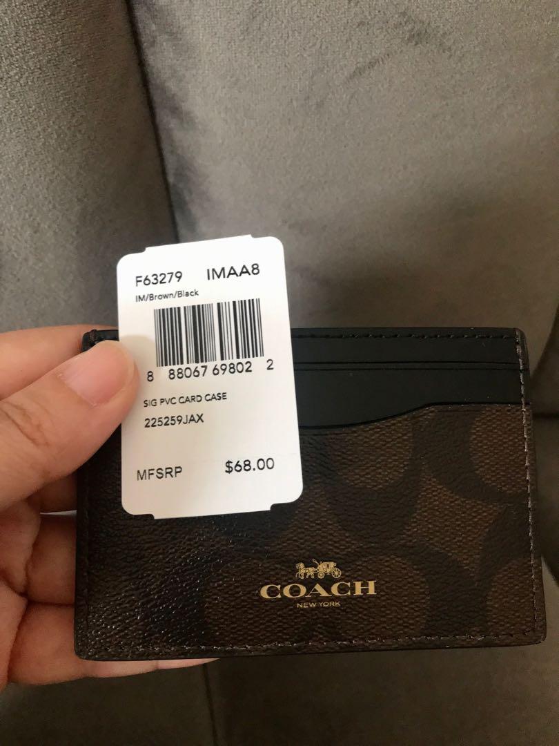 coach signature card holder