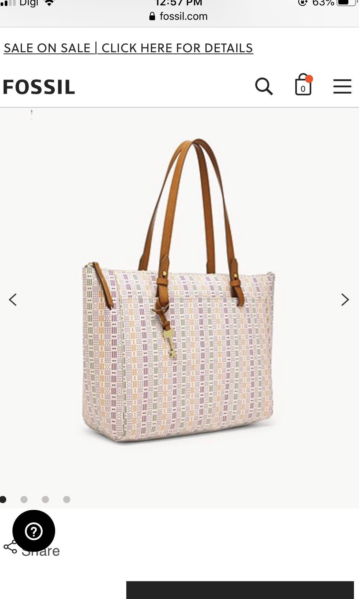 fossil tote sale