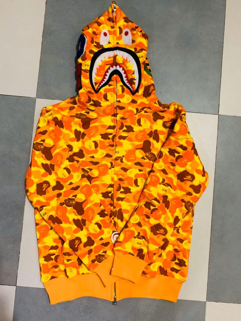 Bape x Pubg Yellow Camo Hoodie Men s Fashion Tops Sets