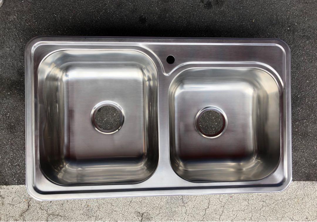 Berlin Stainless Steel Double Kitchen Sink Home Appliances Kitchenware On Carousell