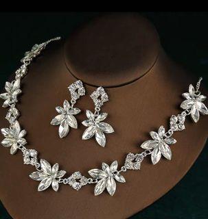 Crystal Necklace and Ear Rings # bridal 