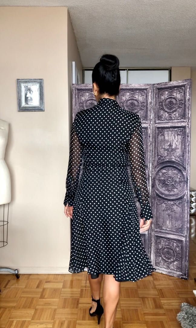 Carolina Herrera Silk Polka Dot Dress