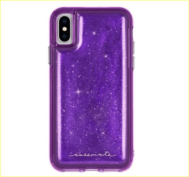 CaseMate iPhone X Glitter Squish Case  (Purple)