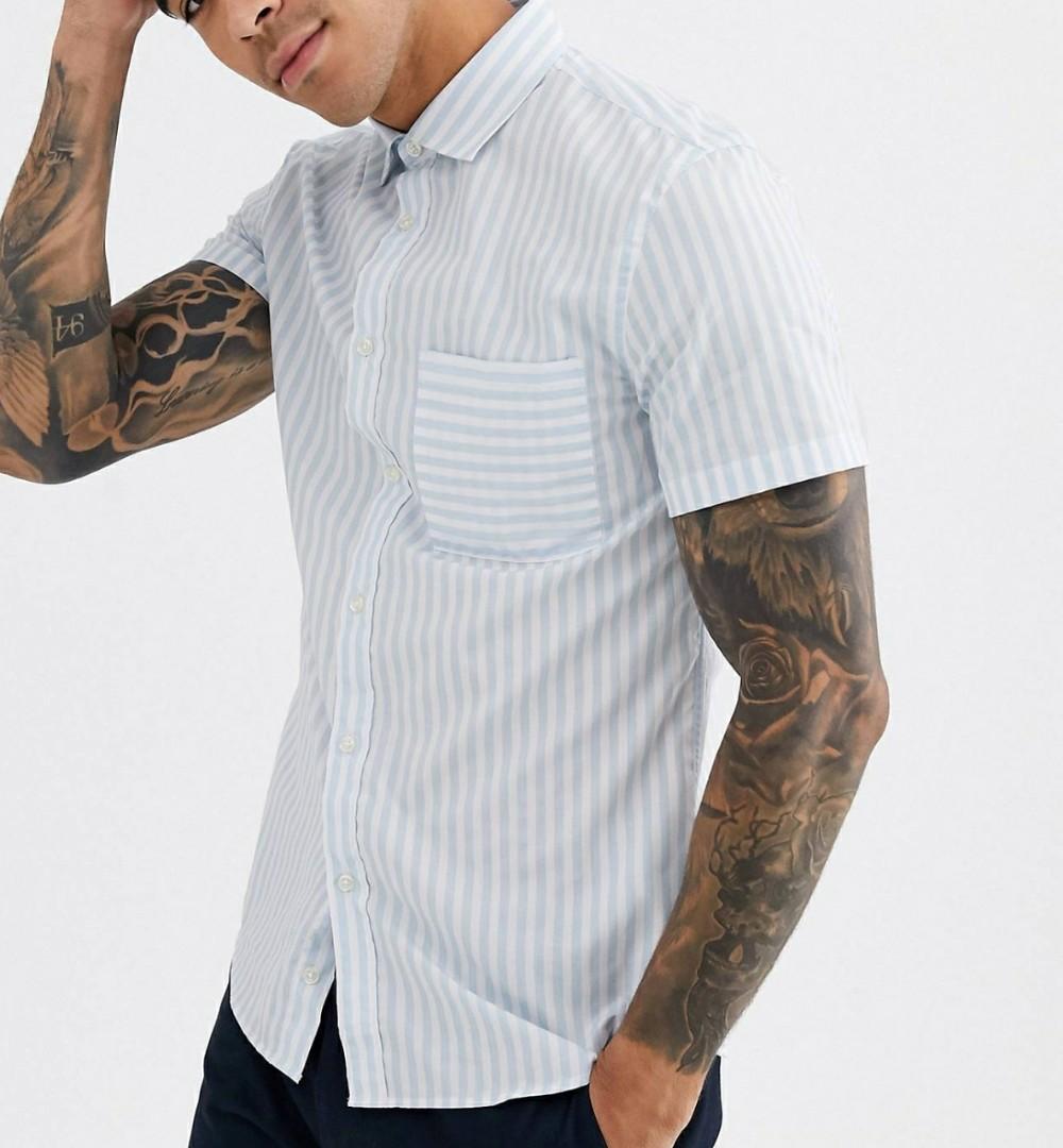 Celio Stripe Shirt (S) (Category: Tshirts & Polo Shirts ) located in Mandaluyong City. Submitted by philx (Listing ID 1024186274, Image 1). Description: 100% authentic Slim Fit.