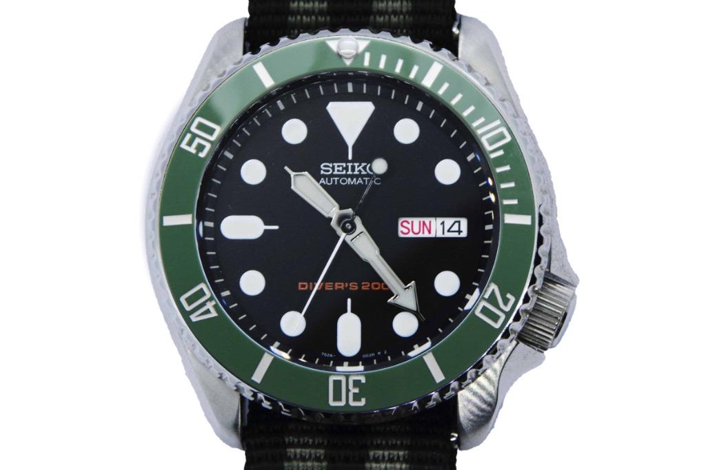 Seiko skx007 green bezel sales