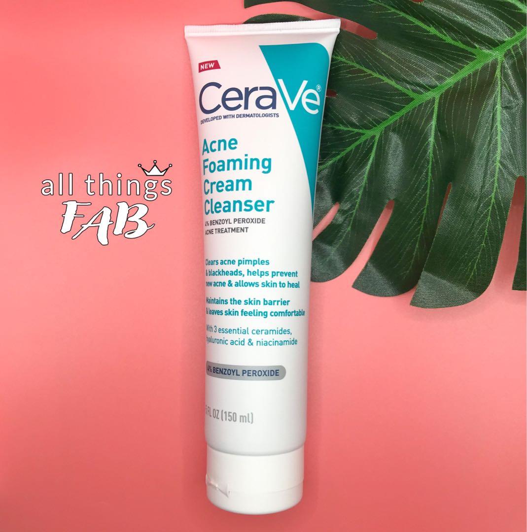 cerave acne foaming cream cleanser benzoyl peroxide