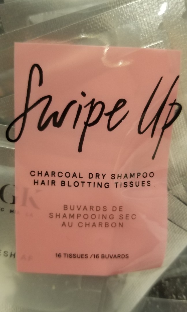 Charcoal Dry Shampoo - Hair Blotting Tissues