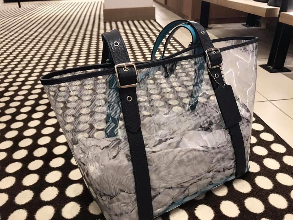 Coach clear handbags hotsell