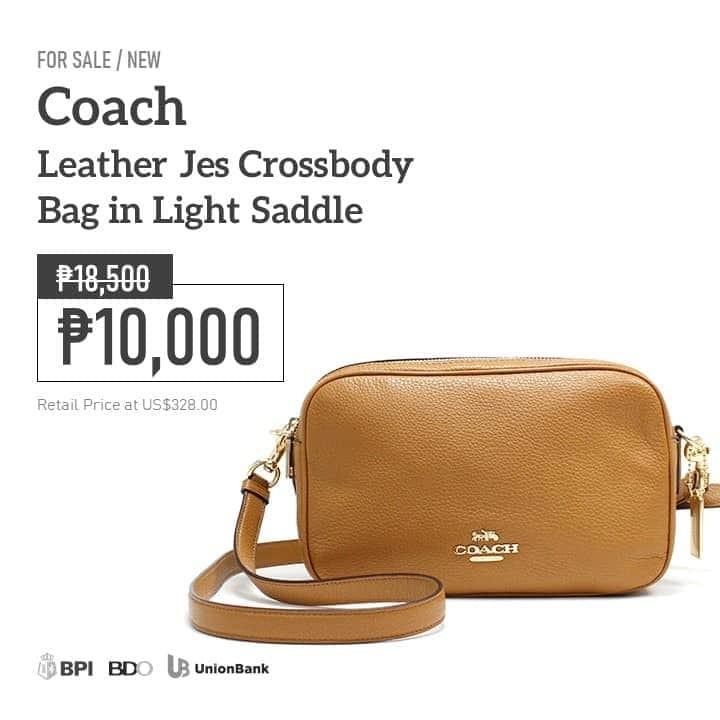 Coach Leather Jes Crossbody Bag Light Saddle