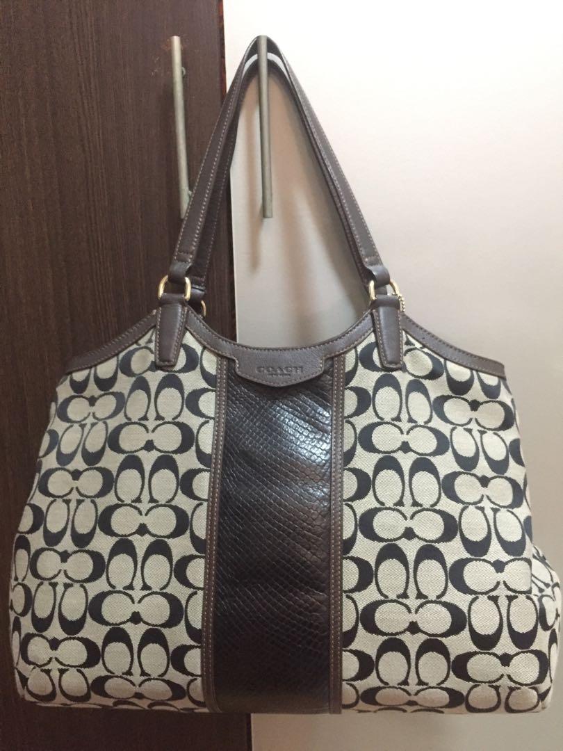 coach stripe bag