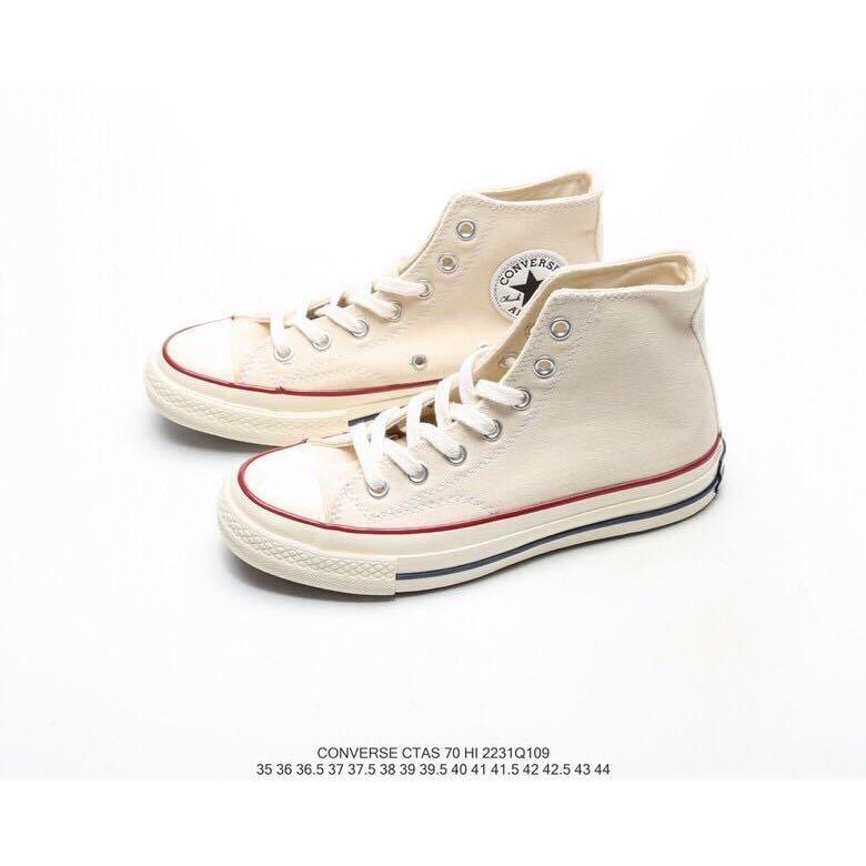 Converse CTAS 70 High Cream White Unisex Casual Sneakers Shoes Women s Fashion Footwear Sneakers on Carousell