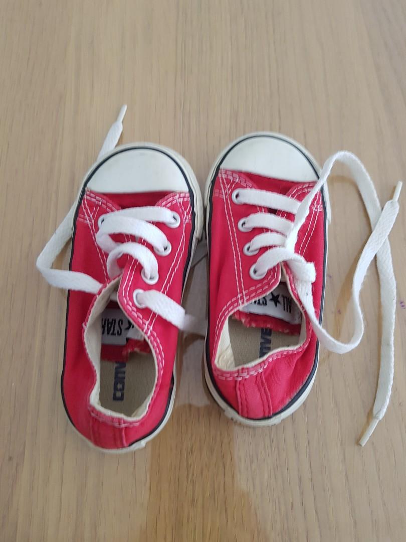 girls red converse shoes