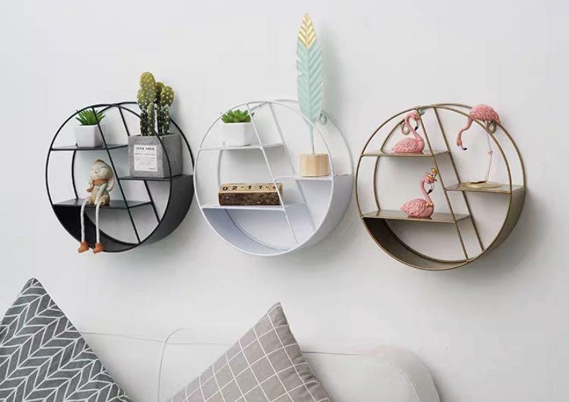 Decorative Wall Rack Circular Hexagon Furniture Home Living Home Decor Wall Decor On Carousell