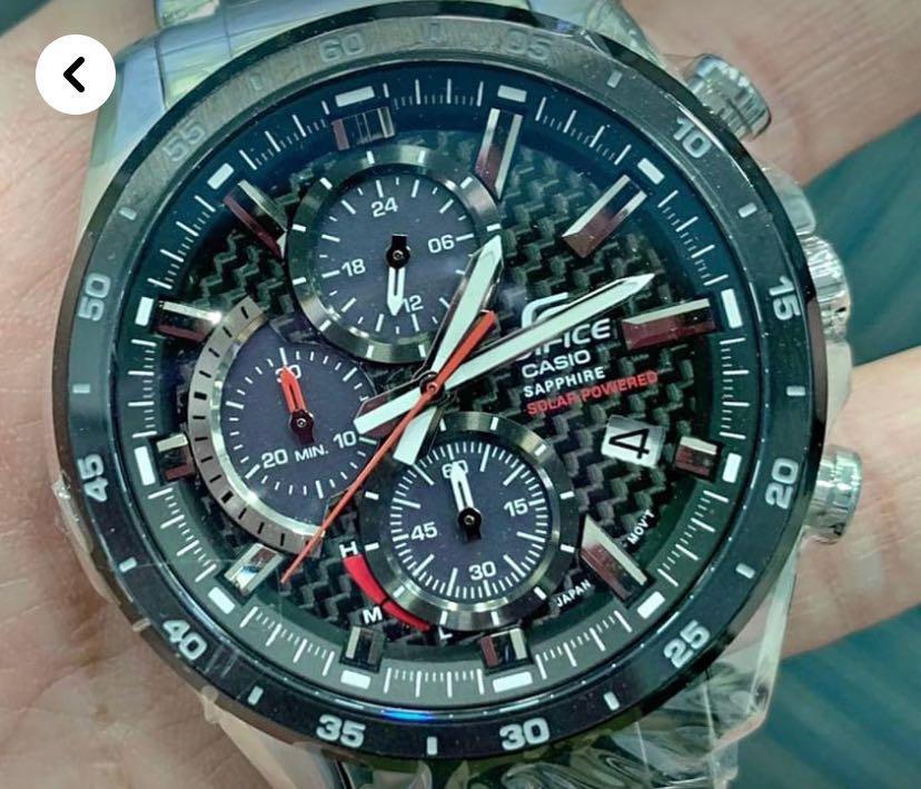 Edifice Solar Powered Chronograph Sapphire (Authentic) EFS-S540DB-1AUEF,  Mobile Phones & Gadgets, Wearables & Smart Watches on Carousell