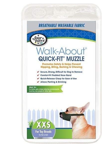 Four Paws Walk-About Quick-Fit Dog Muzzle (Size XXS)