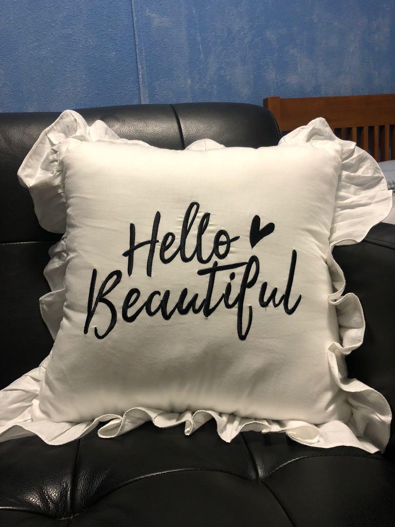 hello lovely pillow