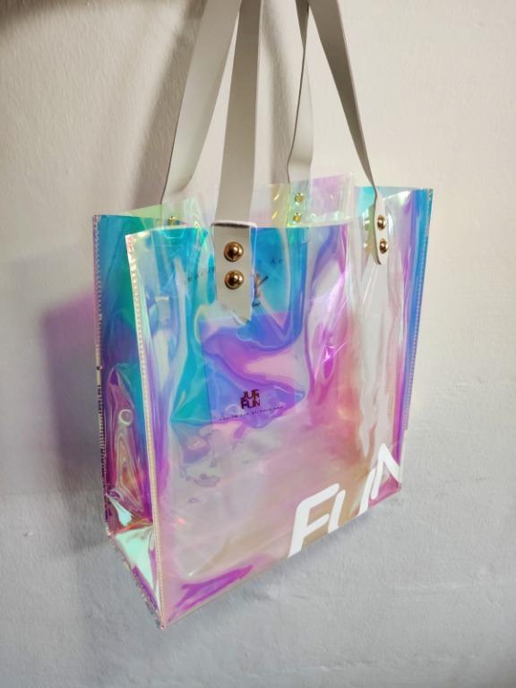 rainbow transparent bag