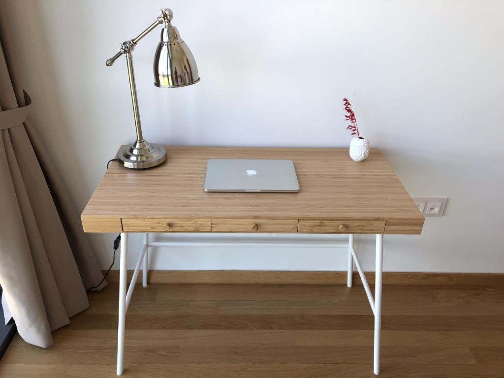 Ikea Lillasen Desk Bamboo Furniture Tables Chairs On Carousell