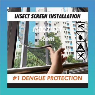 INSTALLATION: Magnetic Mosquito Net / Insect Screen Window Mesh / Dengue Prevention