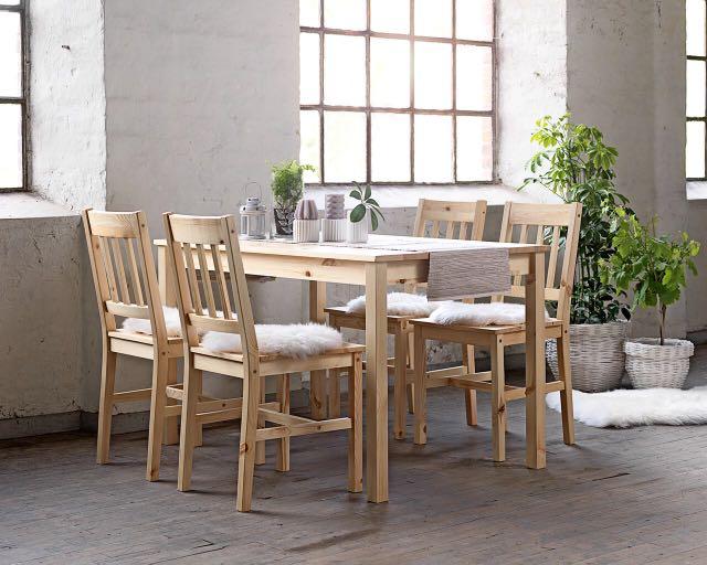 Jysk Tylstrup Pine Meja Kayu Pinus, Perabotan Rumah di Carousell