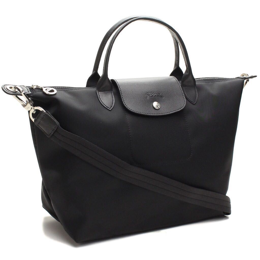 longchamp black sling bag