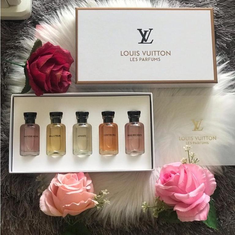 Brand New LOUIS VUITTON Perfume Sample SET of 5x Fragrances with Mini LV  Box