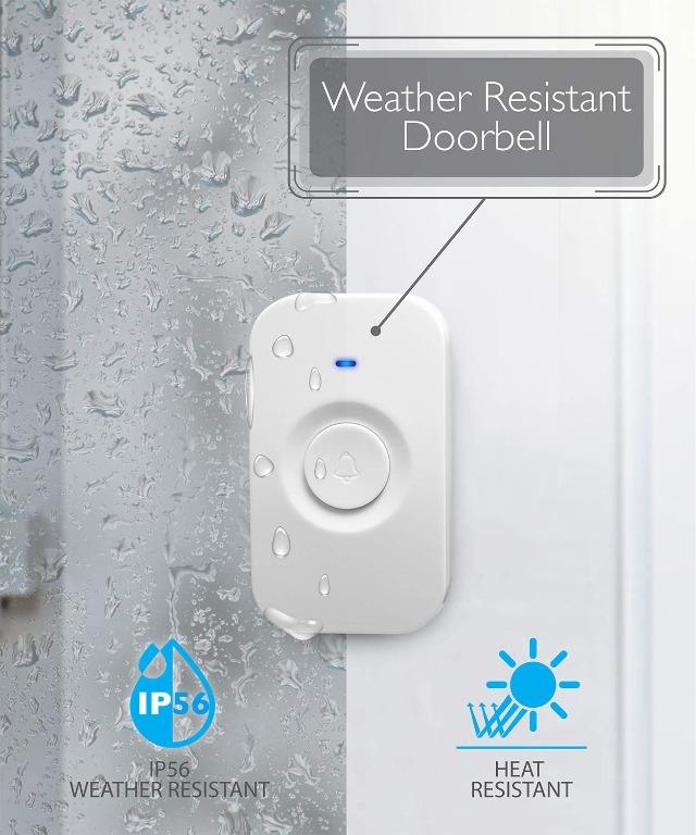 M081 Fosmon Wireless Doorbell Chime Battery Operated Portable Receiver