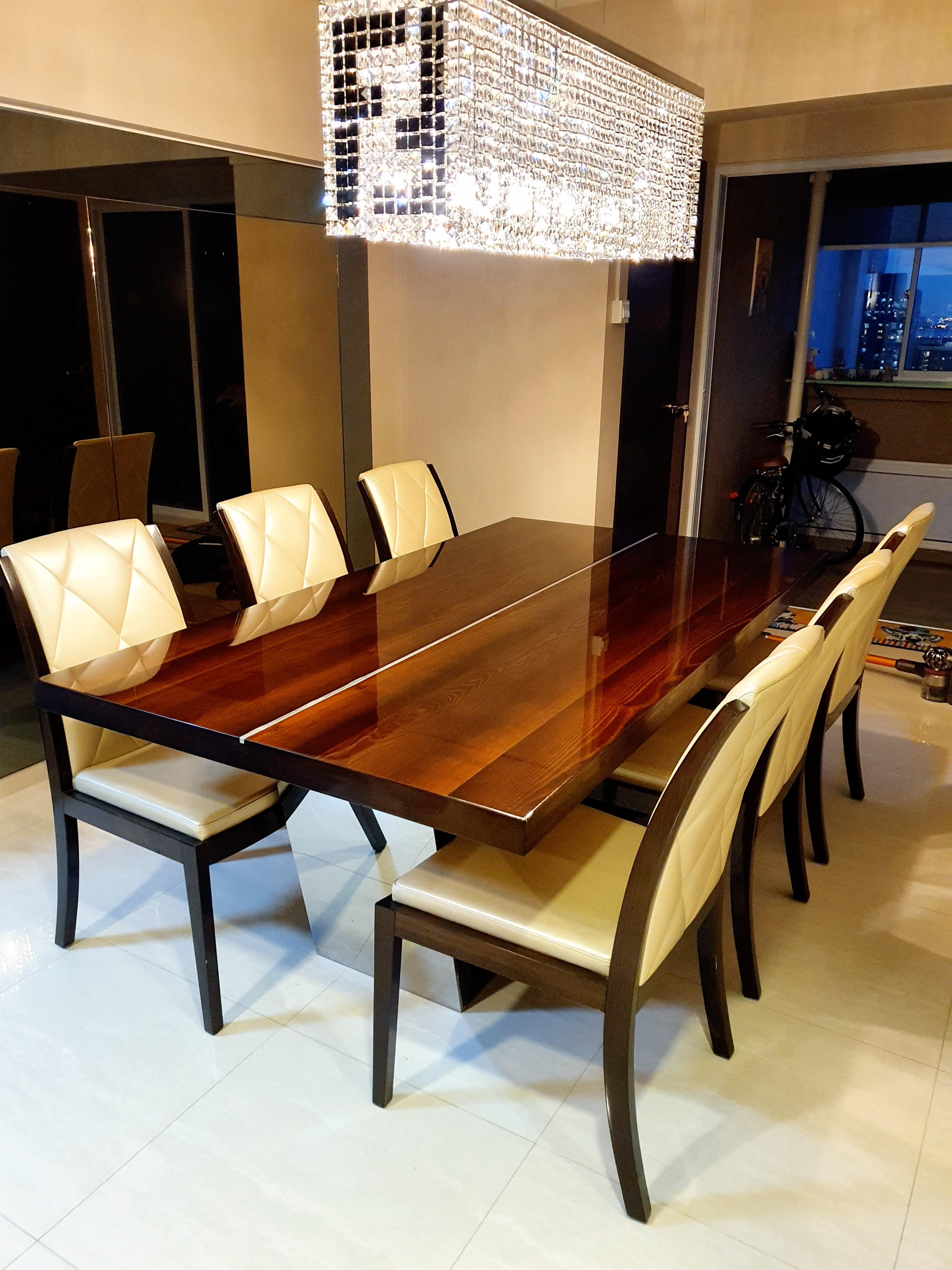 Malerba Premiun Italian Dining Table Set 6 8 Seater Leather Chairs Furniture Tables Chairs On Carousell