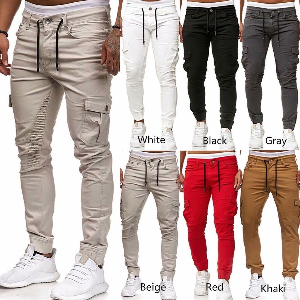 men's skinny fit cargo pants