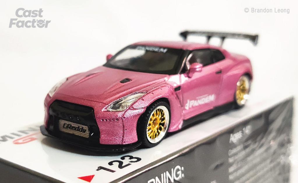 Mini GT #123 1:64 Pandem Nissan GT-R Passion Pink, Hobbies & Toys