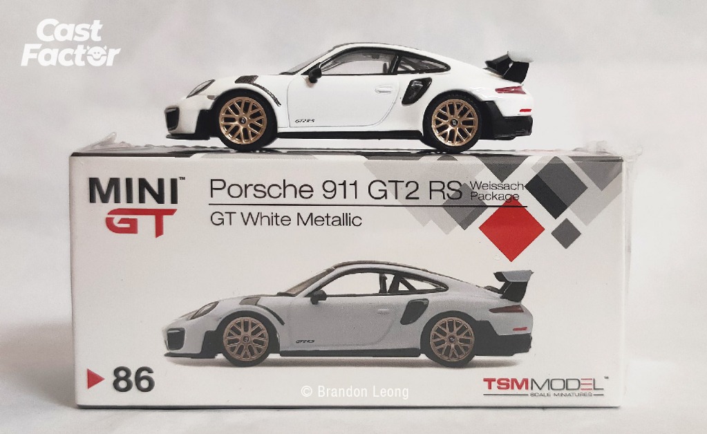 Mini GT 86 1 64 Porsche 911 GT2 RS Weissach Package GT White