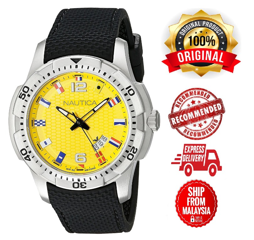 Nautica NCS 16 Flag Yellow Dial Mens Watch NAI13516G Men s