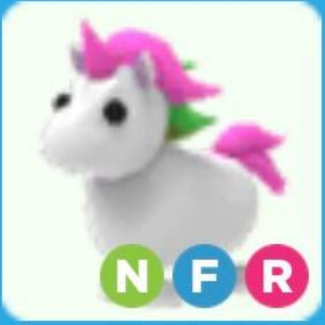 Nfr Unicorn Adopt Me Pets Roblox Toys Games Video Gaming In Game Products On Carousell - roblox adopt me pet plushies