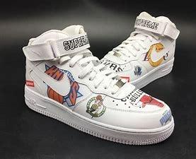 Nike air force 1 mid supreme nba white