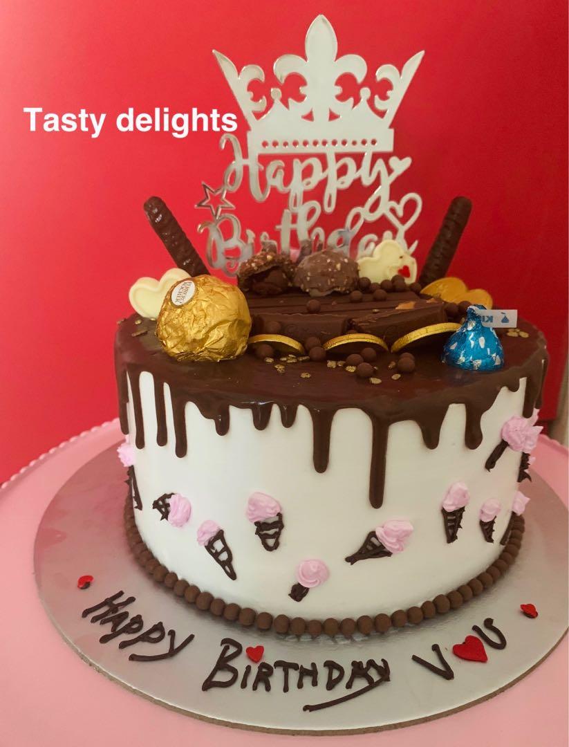 Offer Price Money Pulling Cake Vanilla Cake Fresh Cream Cake Birthday Cake Drip Cake Chocolate Overloaded Cake Food Drinks Baked Goods On Carousell