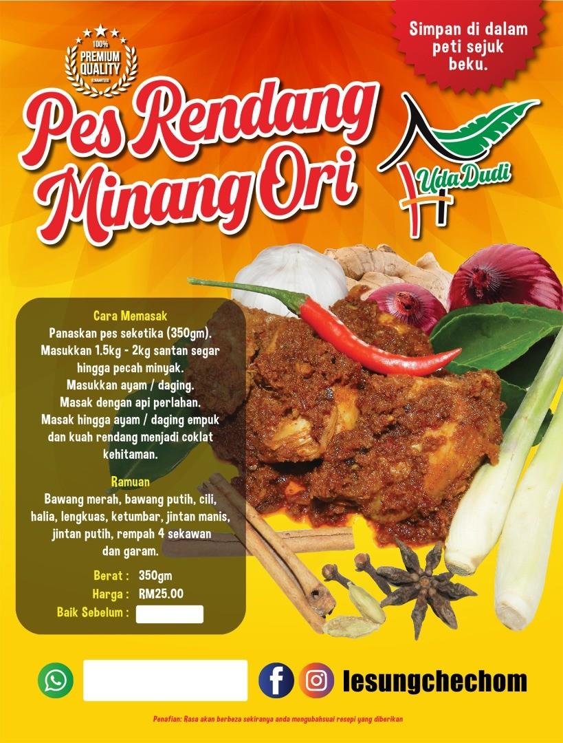 Pes Rendang Minang Ori Uda Dudi Food Drinks Local Delights Halal Local Delights Others On Carousell