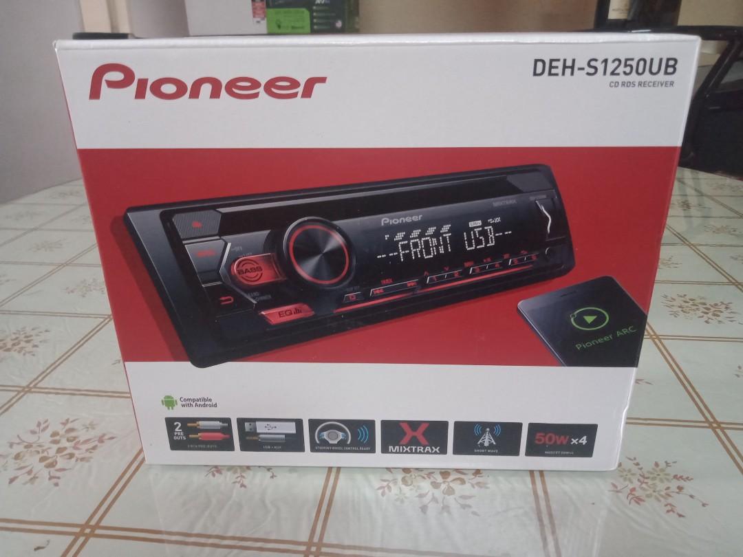 Pioneer Car Stereo (Category: Portable Music Players) located in Makati City. Submitted by johnycaraccesorries (Listing ID 1024204256, Image 2). Description: Pioneer Car Stereo USB + AUX 2 RCA Pre-Outs Steering wheel Control ready Mixtrax 50W x 4 CD RDS Receiver Pioneer DEH-S2250UI Price: P 4,200 Pioneer MVH-295BT Price: P 3,800 Pioneer AVH-G225BT Price: P 8,800 Pioneer AVH-A215BT Price: P 10,800 Pioneer AVH-A315BT Price: P 12,500 All Models with