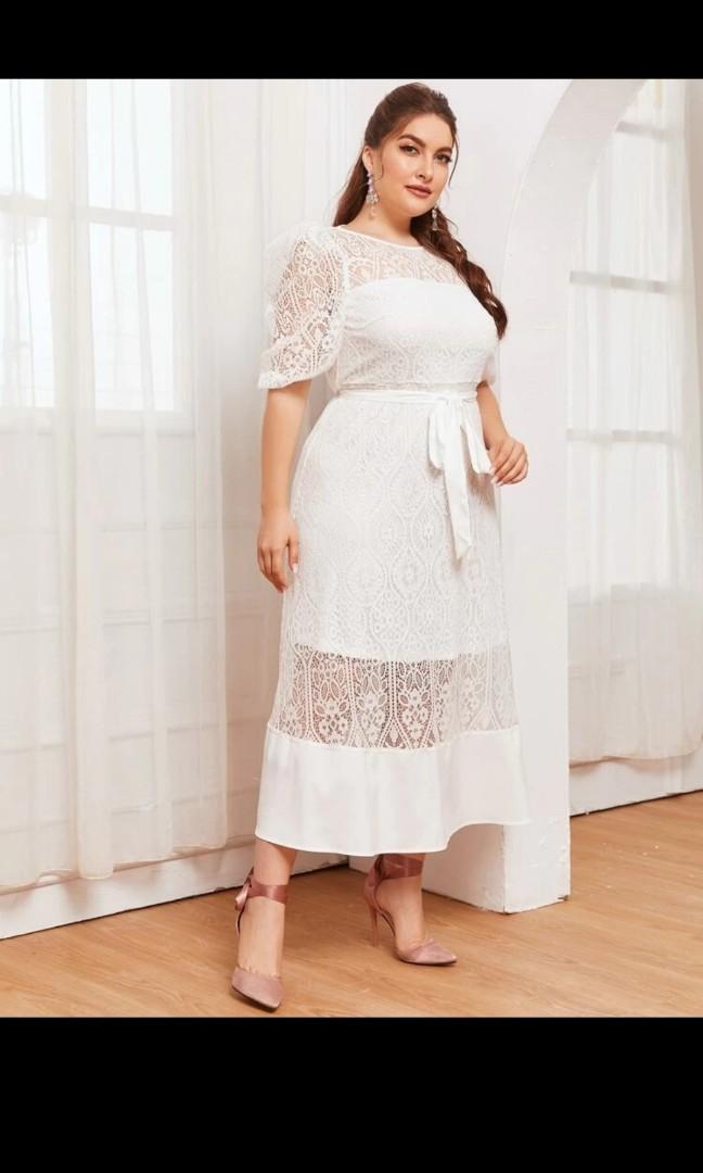 White dress big discount size