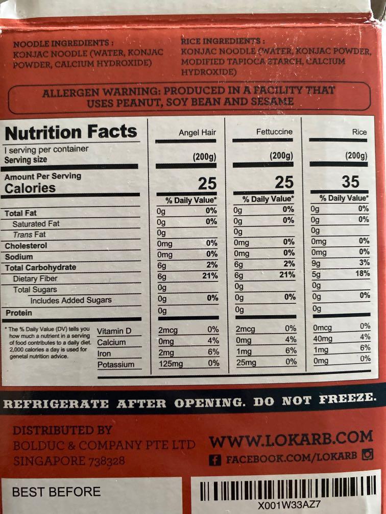 Box of Shirataki Rice (Amazing LoKarb Noodles Brand), Food ...