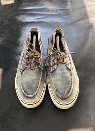 Sperry Top Sider Denim Shoes Sepatu Second Original Size 46 Sneakers  Loafers Casual Kasual Sneaker Loafer Jeans Used Bekas Preloved Pre Loved