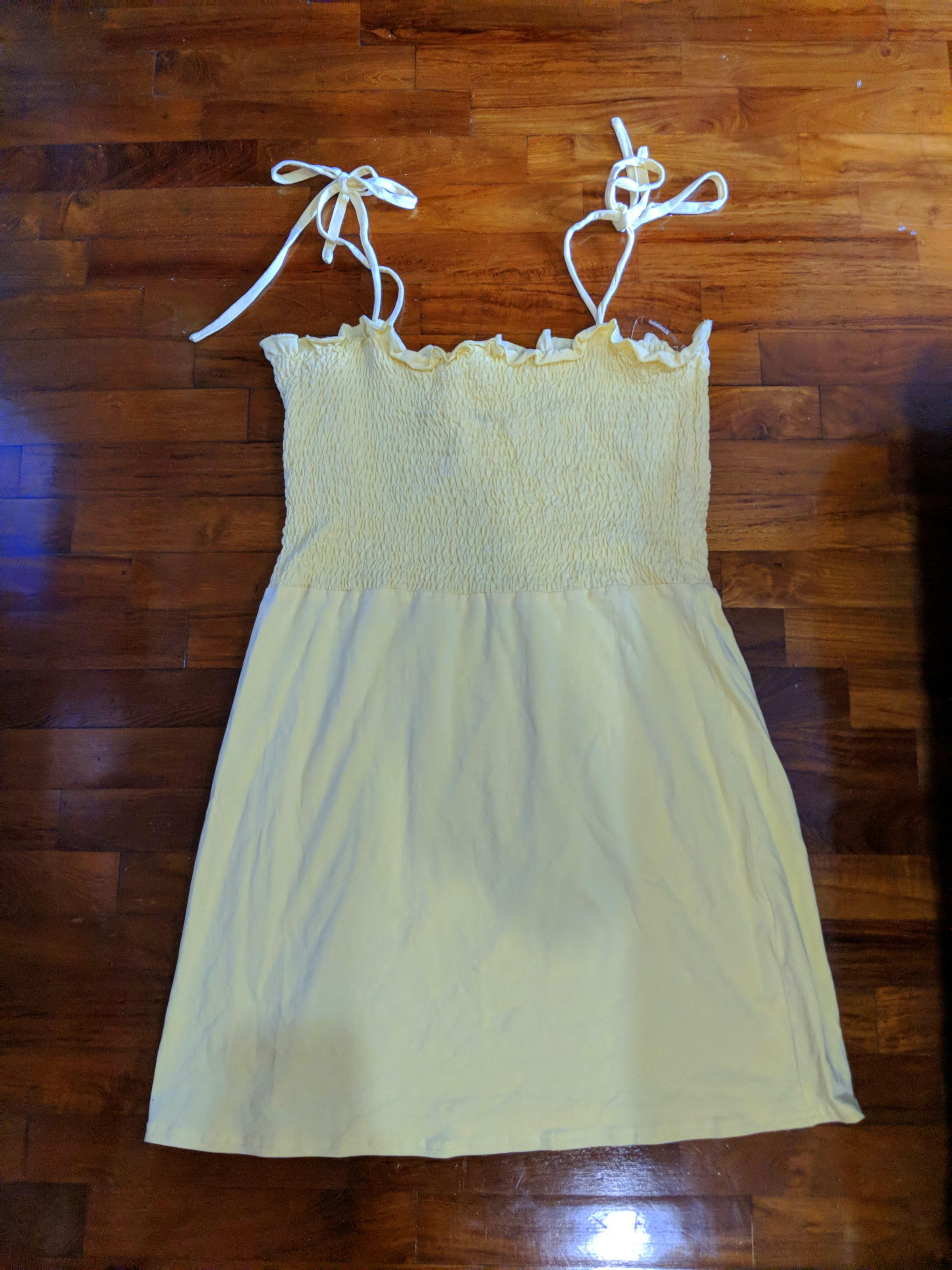 pastel yellow babydoll dress