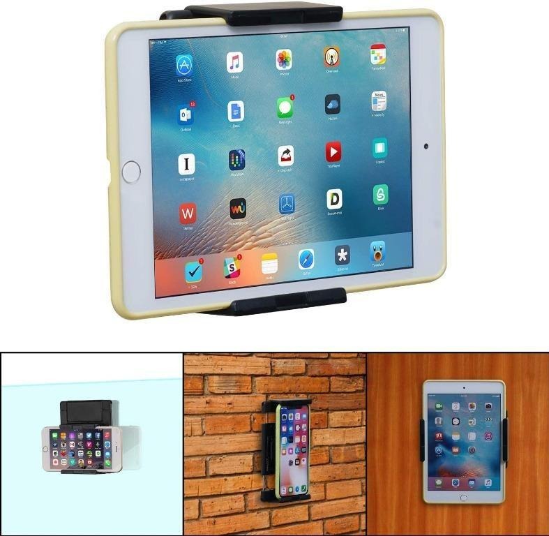 Tfy Tablet Wall Mount Kitchen Wall Mount For Tablets And Smartphones Fits On Kitchen Bathroom Bedroom Readingroom And More Black Electronics Others On Carousell