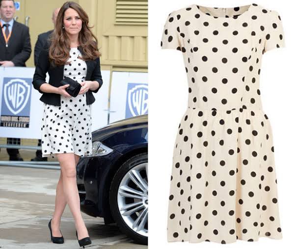 topshop polka dress
